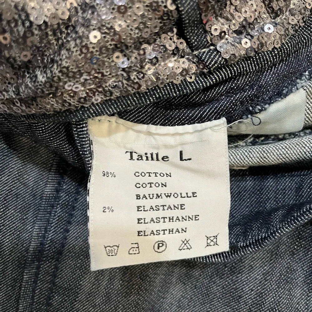 Sequin Denim Overalls‎
